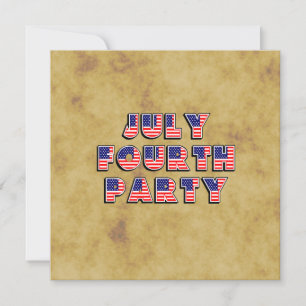 Bedrückte 4. Juli, Unabhängigkeitstag Party einlad Einladung