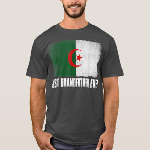Bedrückte algerische Flagge Bester Großvater je Fa T-Shirt