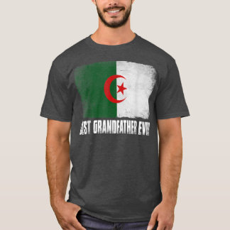 Bedrückte algerische Flagge Bester Großvater je Fa T-Shirt