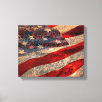 Bedrückte American Flag Canvas Print
