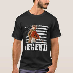 Bedrückte amerikanische Flagge Dwight Yoakam Singe T-Shirt