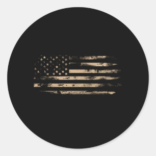 Bedrückte amerikanische Flagge USA Flaggen Patriot Runder Aufkleber