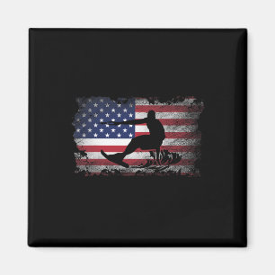 Bedrückte amerikanische Flagge Wasser Skifahren Us Magnet