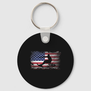 Bedrückte amerikanische Flagge Wasser Skifahren Us Schlüsselanhänger