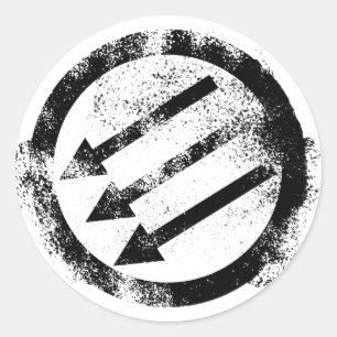 Bedrückte Anti-Faschist-Eisen-Front Runder Aufkleber