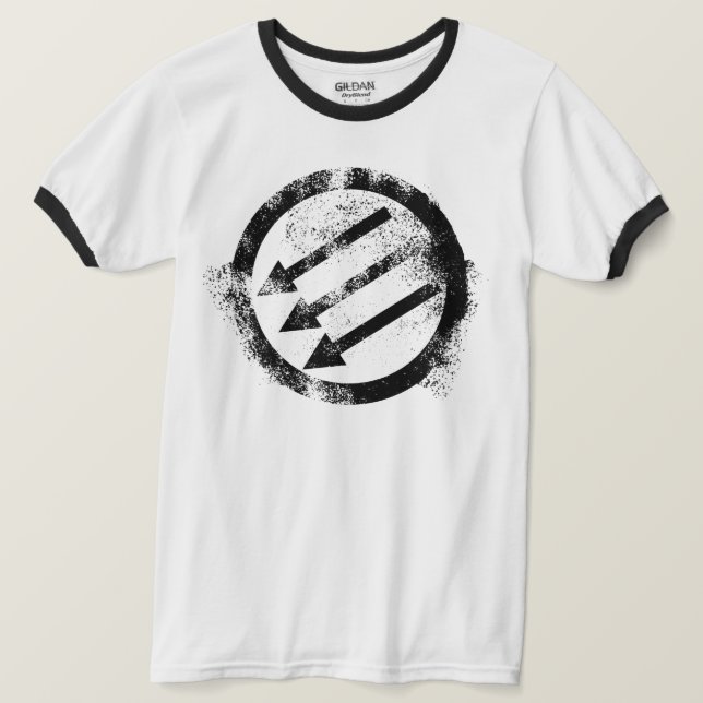Bedrückte Anti-Faschist-Eisen-Front T-Shirt (Design vorne)