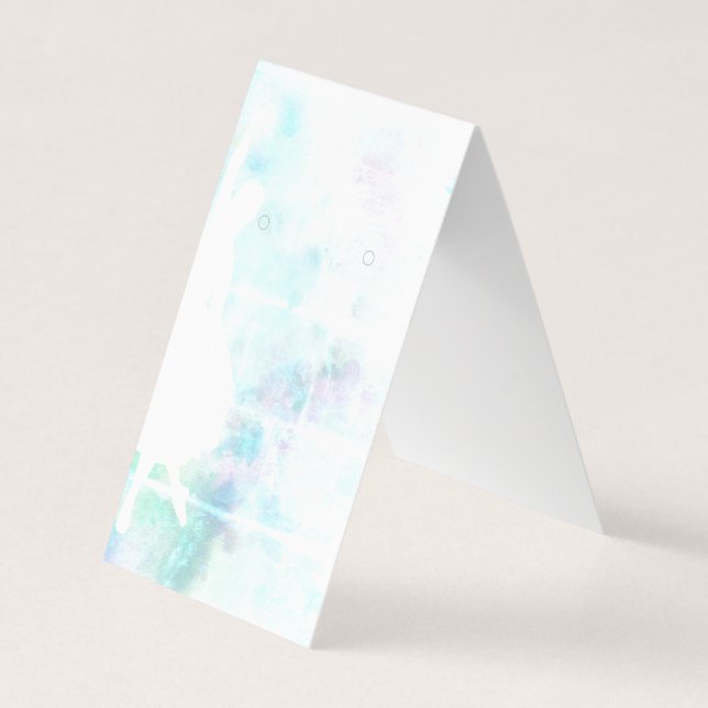 Bedrückte Blue & White Ballet Zelte Ohrkarten Visitenkarten (Vorderseite)