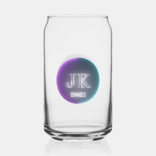Bedruckte Can Glass JK 2021 Aquamarines Logo Dosenglas