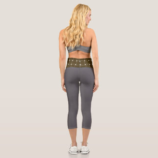 bedruckte Capri-Leggings mit hoher Taille Capri Leggings