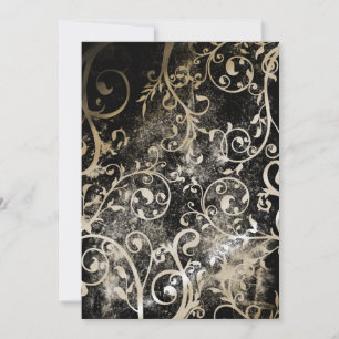 Bedrückte Damask Gothic Grunge Wedding Einladung