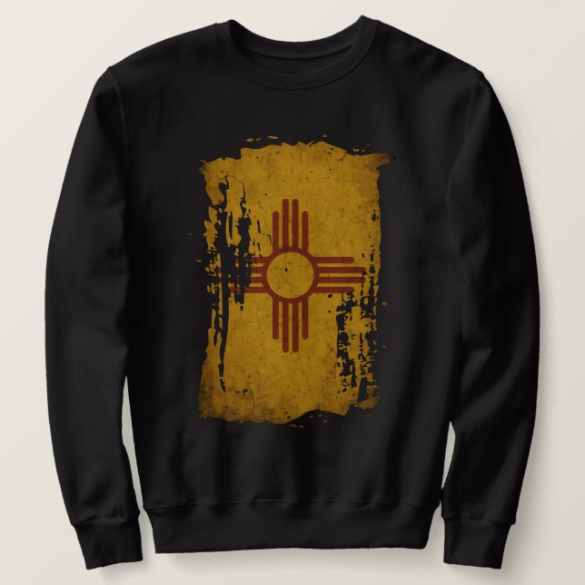 Bedrückte Fahne in New Mexico Sweatshirt (Design vorne)