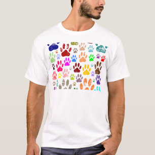 Bedrückte farbige Hundeschlittendrucke T-Shirt