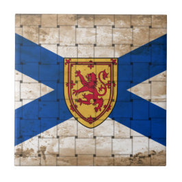 Bedruckte Flagge von Nova Scotia Fliese