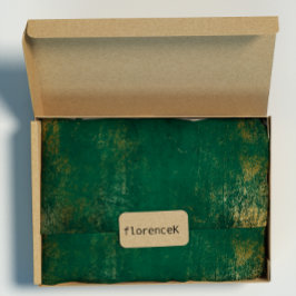 Bedrückte Gold Smarald Deep Green Tropical Geschenkpapier