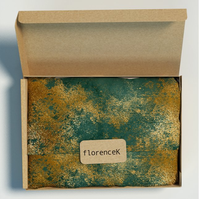 Bedrückte Gold Smarald Deep Green Wrap Geschenkpapier (Distressed Gold Emerald Deep Green Wrap Wrapping Paper)