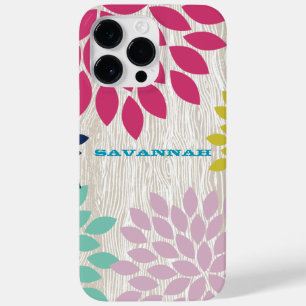 Bedruckte Imitate Holzmuster Chrysanthemum Floral Case-Mate iPhone Hülle
