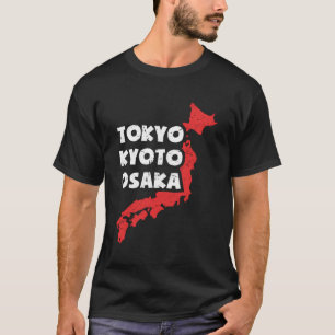 Bedrückte japanische Stadt Osaka T-Shirt