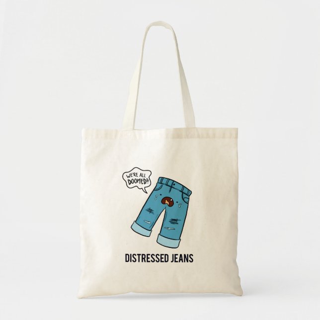Bedrückte Jeans Fashion Pun Tote Bag Tragetasche (Vorne)