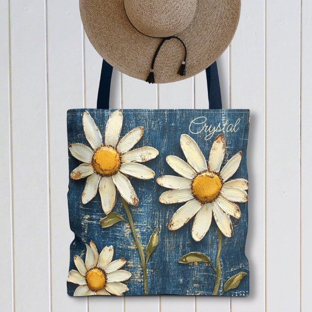 Bedruckte Jeans und Gänseblümchen (Von Creator hochgeladen)