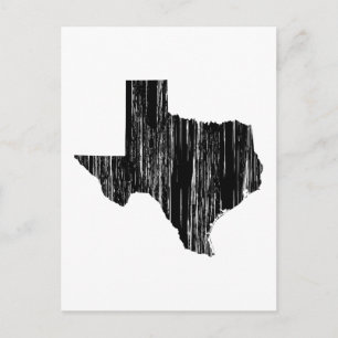 Bedrückte Kontur von Texas-Staat Postkarte