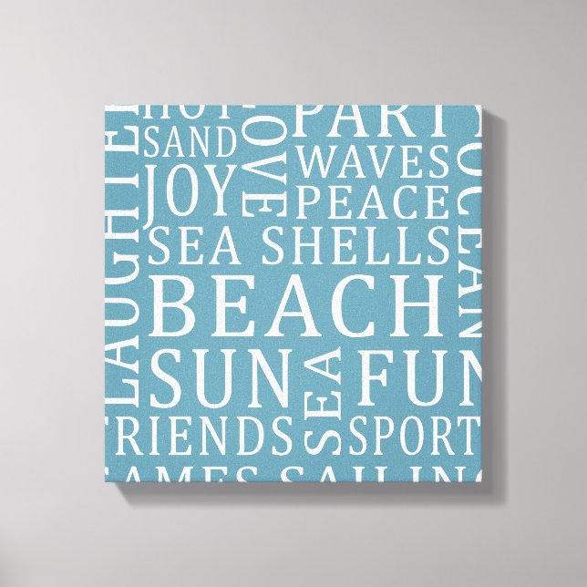 Bedruckte Leinwand des Custom Color Beach House (Vorderseite)