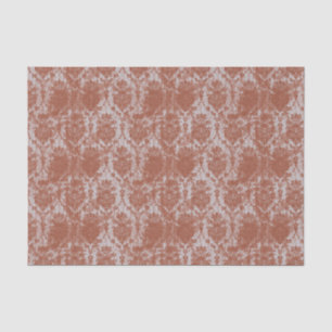 Bedrückte Orange Grunge Damask Seidenpapier