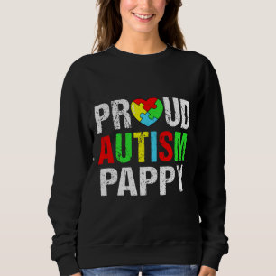 Bedrückte Proud Autismus Pappy Heart Family Matchi Sweatshirt
