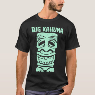 Bedrückte Retro Big Kahuna Tiki Idol T-Shirt