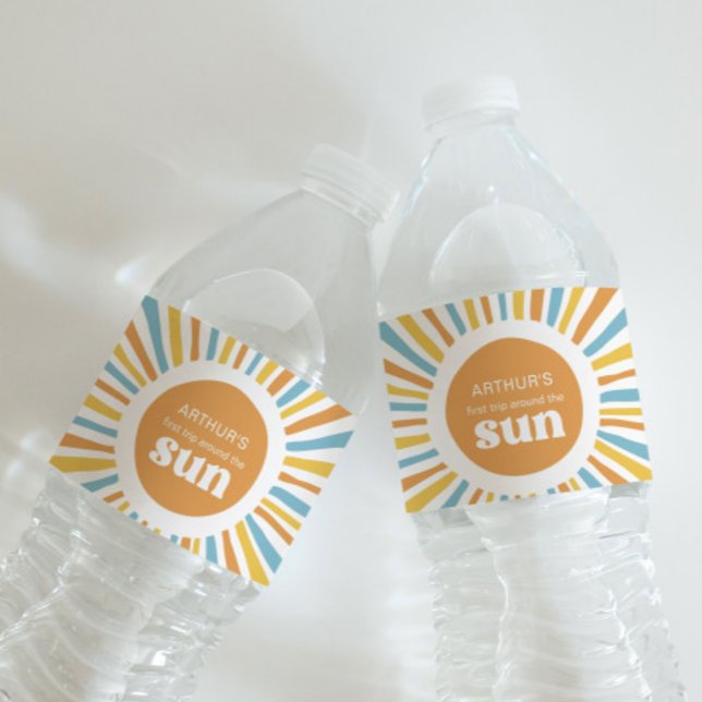 Bedruckte Sun Birthday Wasser Flaschen Etiketten (Von Creator hochgeladen)