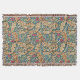 Bedruckter, abgenutzter, blauer William-Morris-Flo Decke