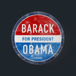 Bedrückter Barack Obama-Button Button<br><div class="desc">Zeigen Sie Ihre Unterstützung für Barack Obama und Button diesen Knopf an.</div>
