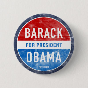Bedrückter Barack Obama-Button Button