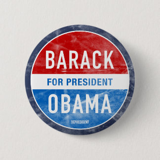 Bedrückter Barack Obama-Button Button