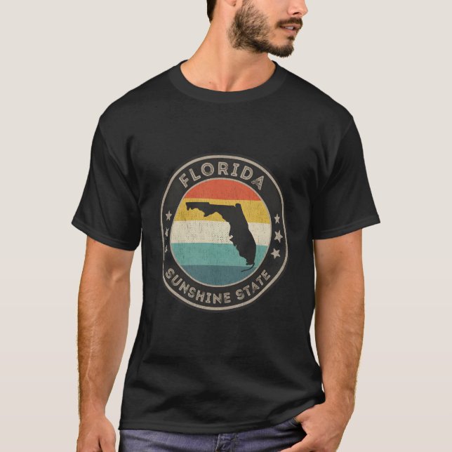 Bedrückter Florida Sunshine Staat T-Shirt (Vorderseite)