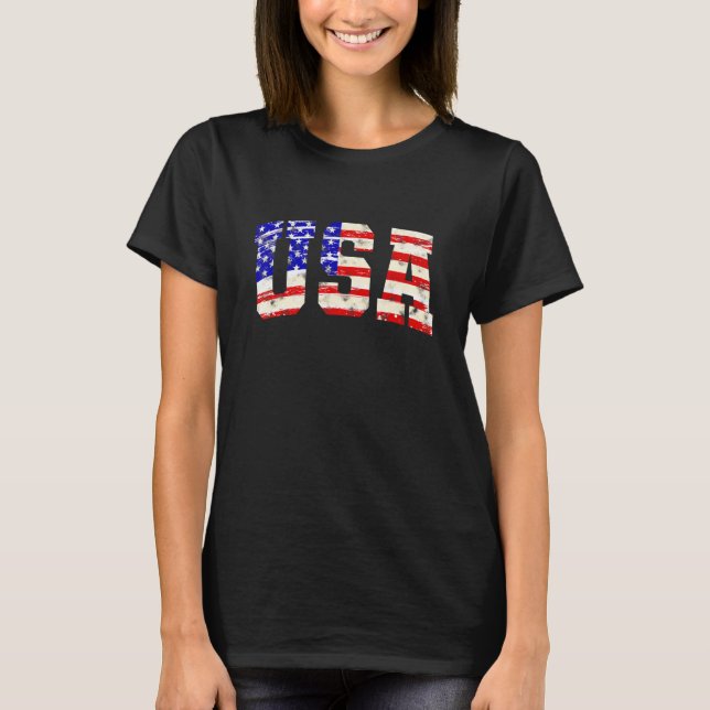 Bedrückter Preis für die US-amerikanische Flagge P T-Shirt (Vorderseite)