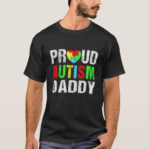 Bedrückter Proud Autism Daddy Heart Family Matchin T-Shirt