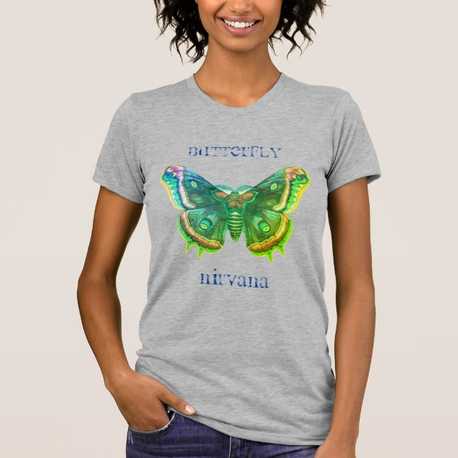 Bedrückter Schmetterling Nirvana T-Shirt (Vorderseite)