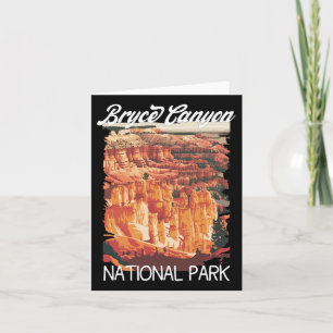 Bedruckter Vintage-Bryce-Canyon-2025-Nationalpark Karte