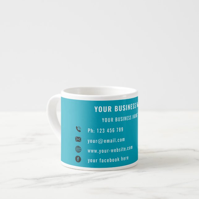 Bedruckter Werbe-Espresso-Becher für Unternehmen B Espressotasse (Vorderseite Links)