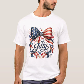Bedrucktes Amerikanisches Flagge Patriotisches USA T-Shirt
