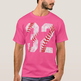 Bedrucktes Baseball-Trikot Nummer 32 Uniform Spiel T-Shirt