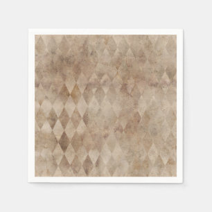 Bedrücktes braunes Harlequin-Papier Serviette