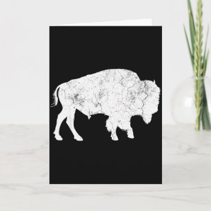 Bedrucktes Buffalo Retro Bison T-Shirt für Tierlie Karte