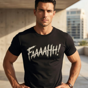 Bedrucktes 'FAAAAHH!' Grafik Herren Basic Schwarz T-Shirt