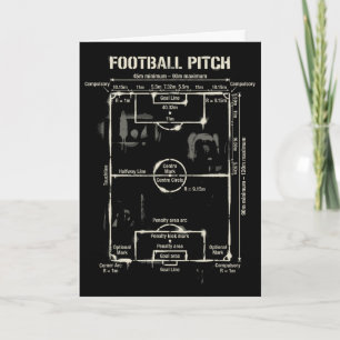 Bedrucktes Fußballplatzdiagramm Fußballfeld Layout Karte