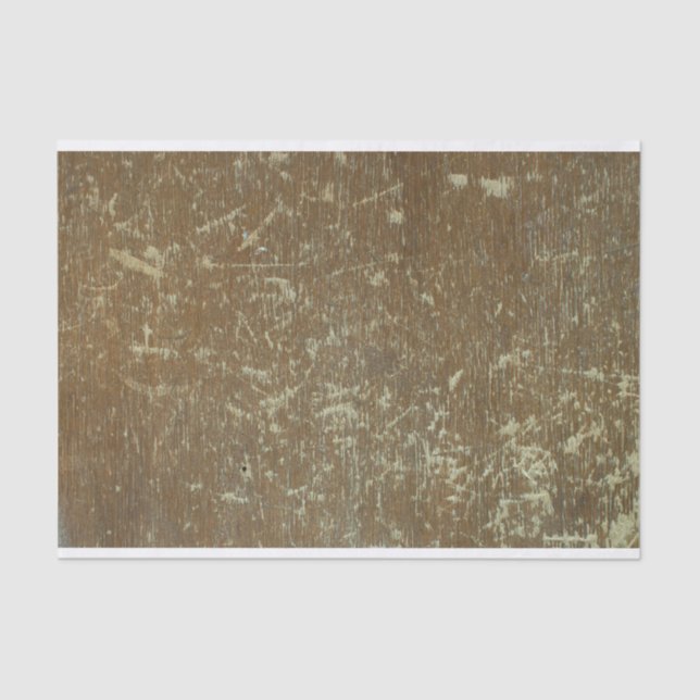 Bedrücktes, gewittertes braunes, gekratztes Holz Seidenpapier (Vorderseite)