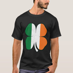 Bedrücktes irisches Four-Blatt-C-Kleeblatt Irland T-Shirt