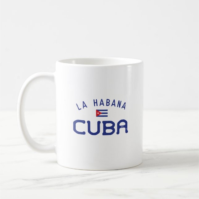 Bedrücktes La Habana (Havanna) Kuba Kaffeetasse (Links)