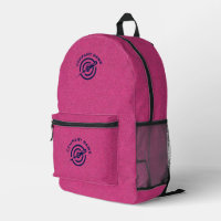 Bedrucktes Logo mit rosafarbenem Denim-Stoff-Textu