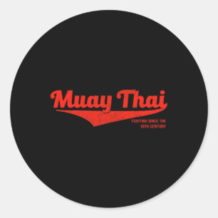 Bedrucktes Muay-Thai-Kickboxen-T-Shirt, Mma Bjj, T Runder Aufkleber